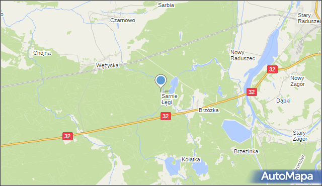mapa Sarnie Łęgi, Sarnie Łęgi na mapie Targeo
